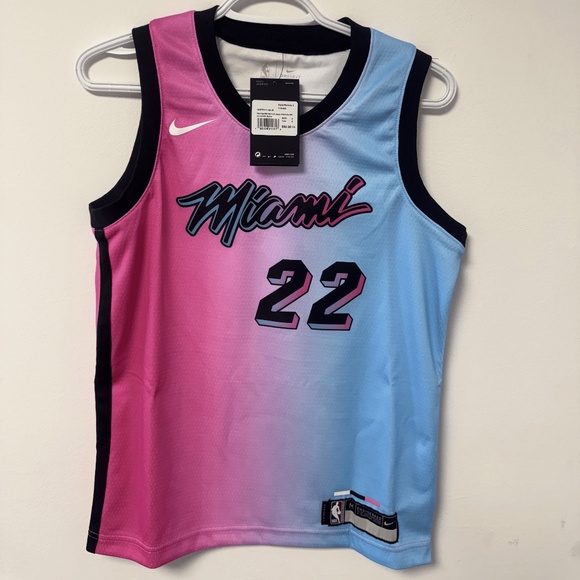 Youth Miami Heat #22 Jimmy Butler Basketball Swingman NBA Jersey All Stitched - Picture 1 of 2